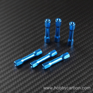 M3x5.0x5mm Round Red Aluminum Standoffs